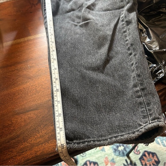 Madewell Petite Baggy Tapered Jeans Mackinnon Wash Charcoal Washed Black Size 30 - Picture 11 of 11